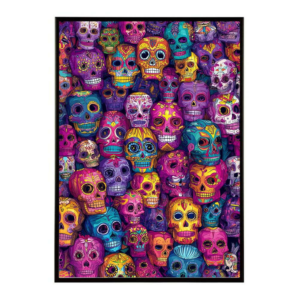 B1サイズ（約73x103cm）】【lm-poster-5189】【フレーム付き】ドクロ