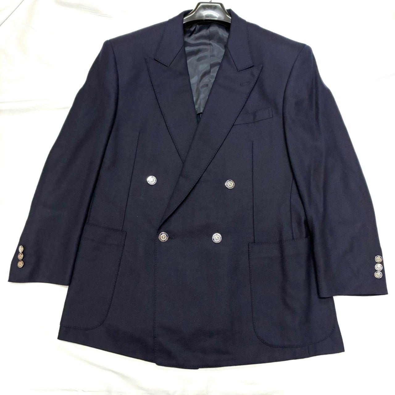 Ermenegildo Zegna テーラードダブルジャケット 濃紺size.M ゼニア エルメネジルドゼニア ダブル ジャケット 紺 ネイビー ブレザー