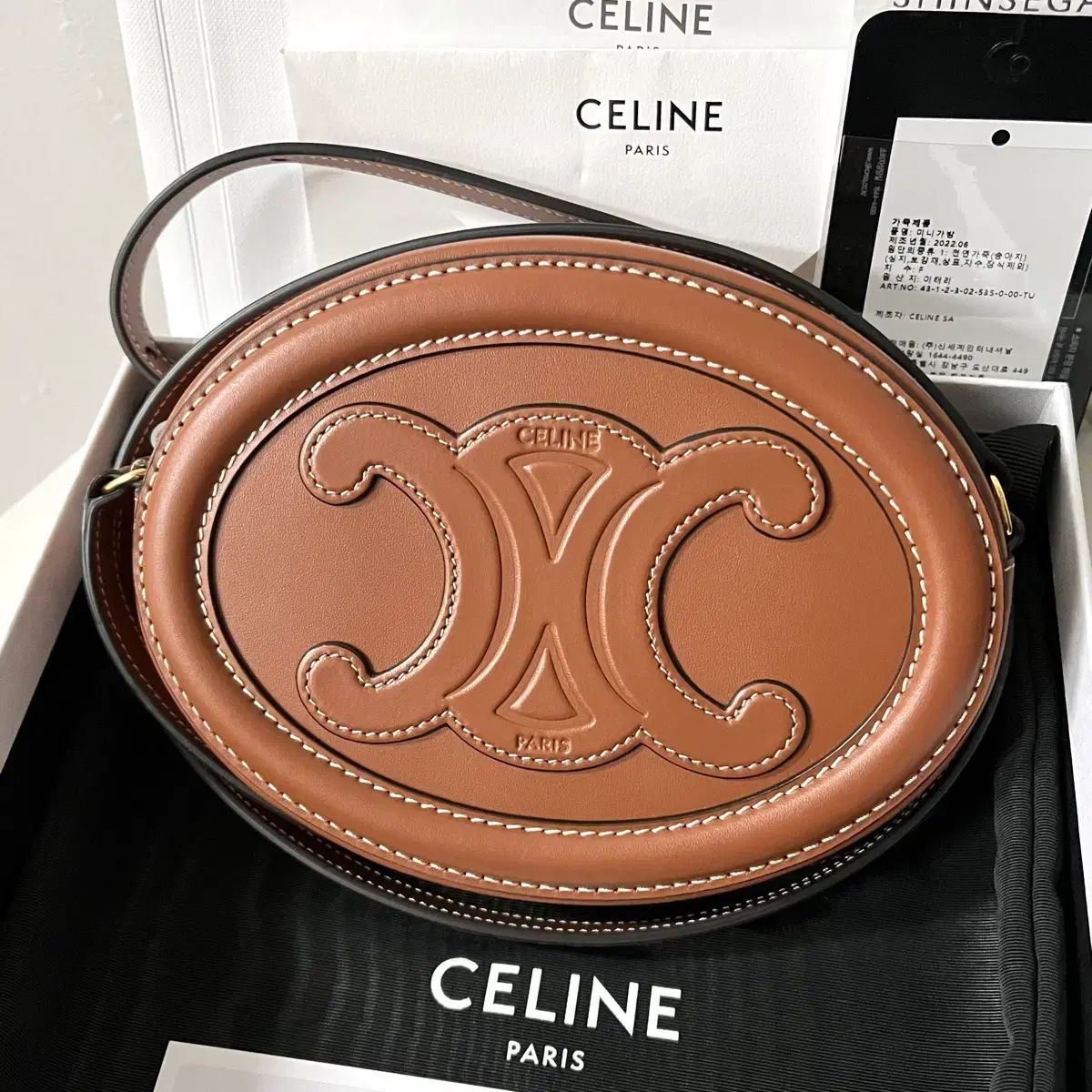 S 級 Celine セリーヌ オーヴァル パール ミニ クロスバック バッグ