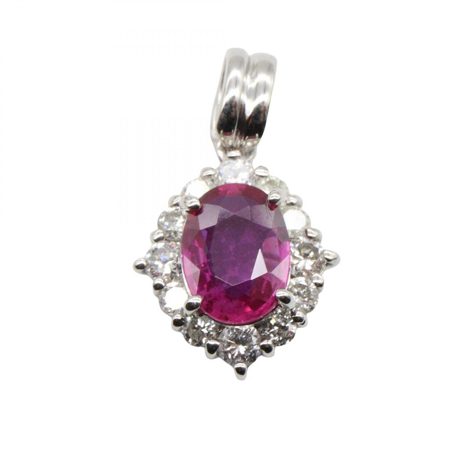 ジュエリー JEWELRY ペンダントトップ ルビー ダイヤモンド ﾙﾋﾞｰ 1.9 g Pt 900プラチナ トップ レディース A