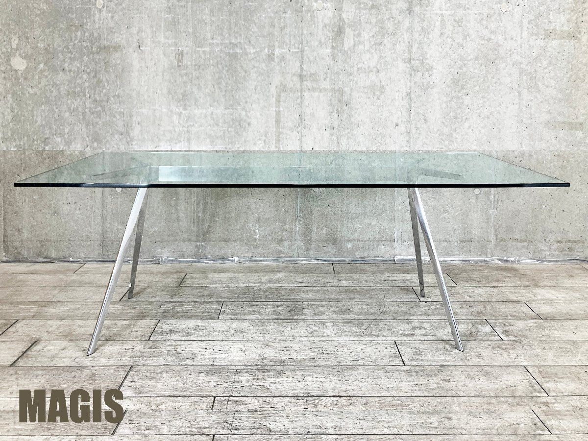 MAGIS マジス バゲット ダイニングテーブル W 2050 クリアガラストップ ロナン エルワン ブルレック