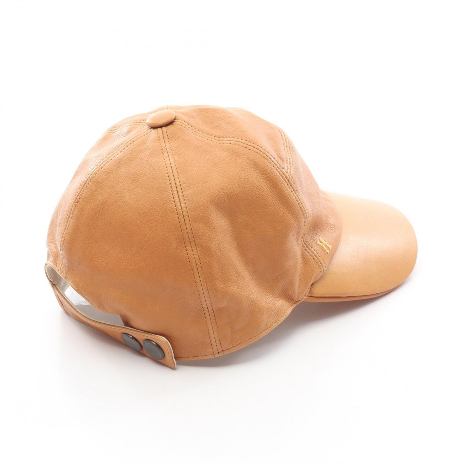 エルメス HERMES キャップ JUMP 2 BRODERIES H カーフ 牛革 帽子 ユニセックス B