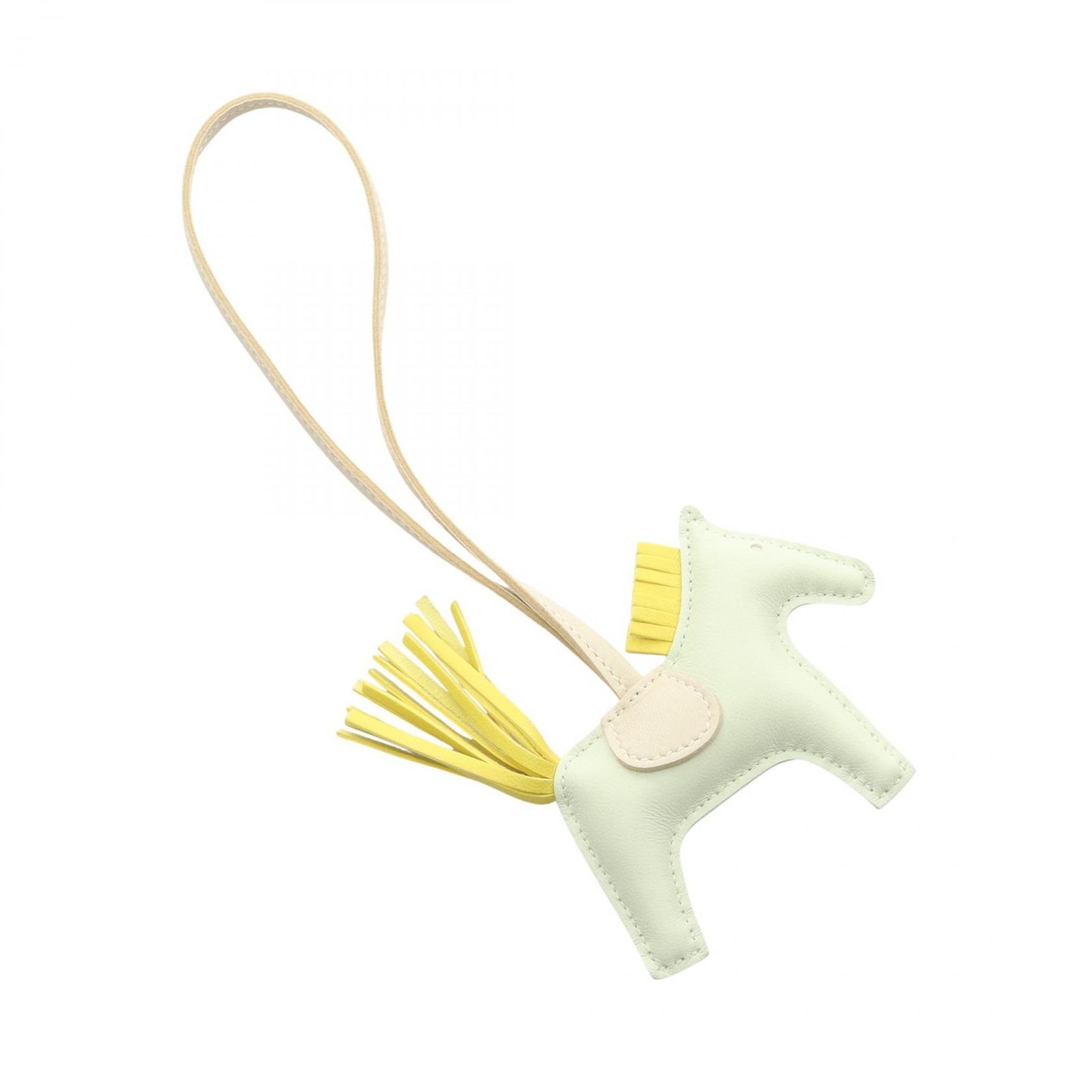 エルメス HERMES チャーム ロデオPM ヴェールフィズ ライム クレ レザー レディース