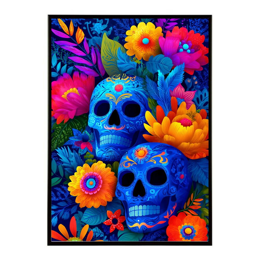 A1サイズ（約59x84cm）】【lm-poster-5270】【フレーム付き】ドクロ