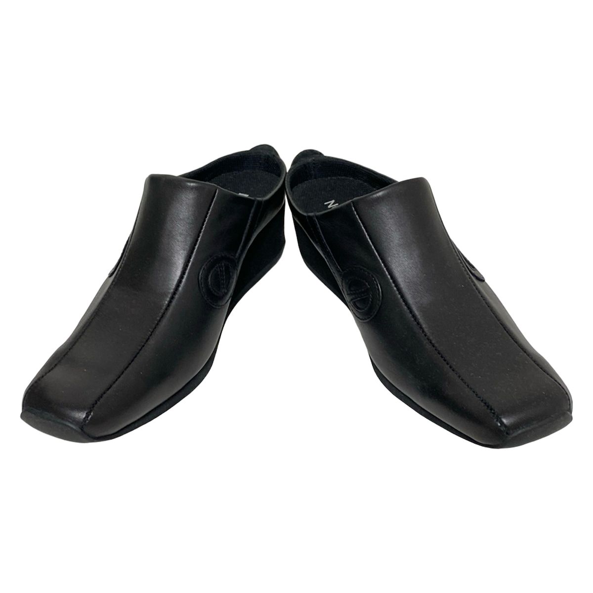 NONAME ノーネーム ミュール 39 レディース - 黒 ウェッジソール レザー