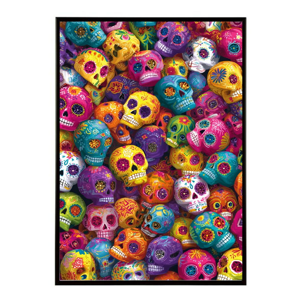 A0サイズ（約84x119cm）】【lm-poster-5316】【フレーム付き】ドクロ