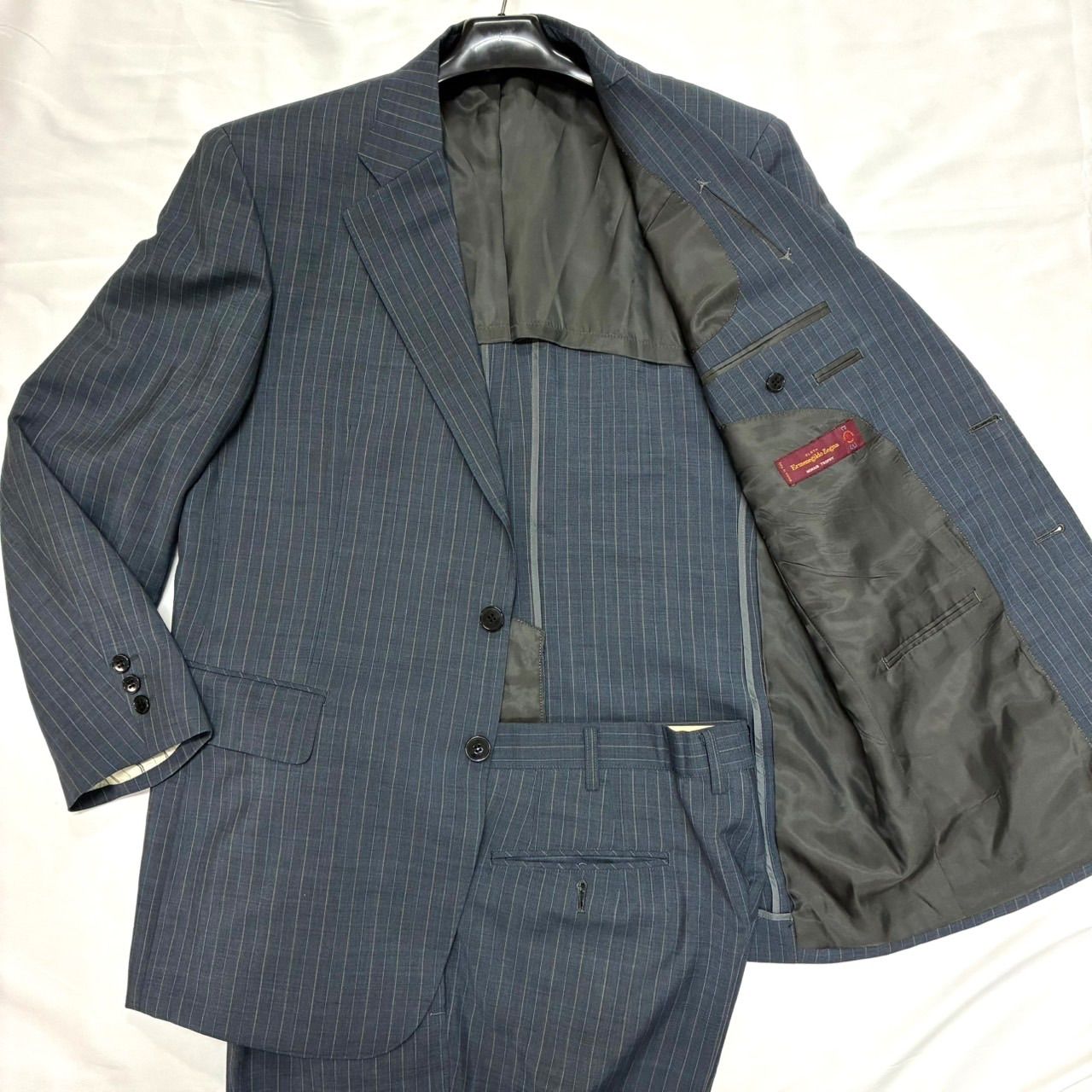 Ermenegildo Zegna ゼニア スーツ セットアップ L 紺 ストライプ