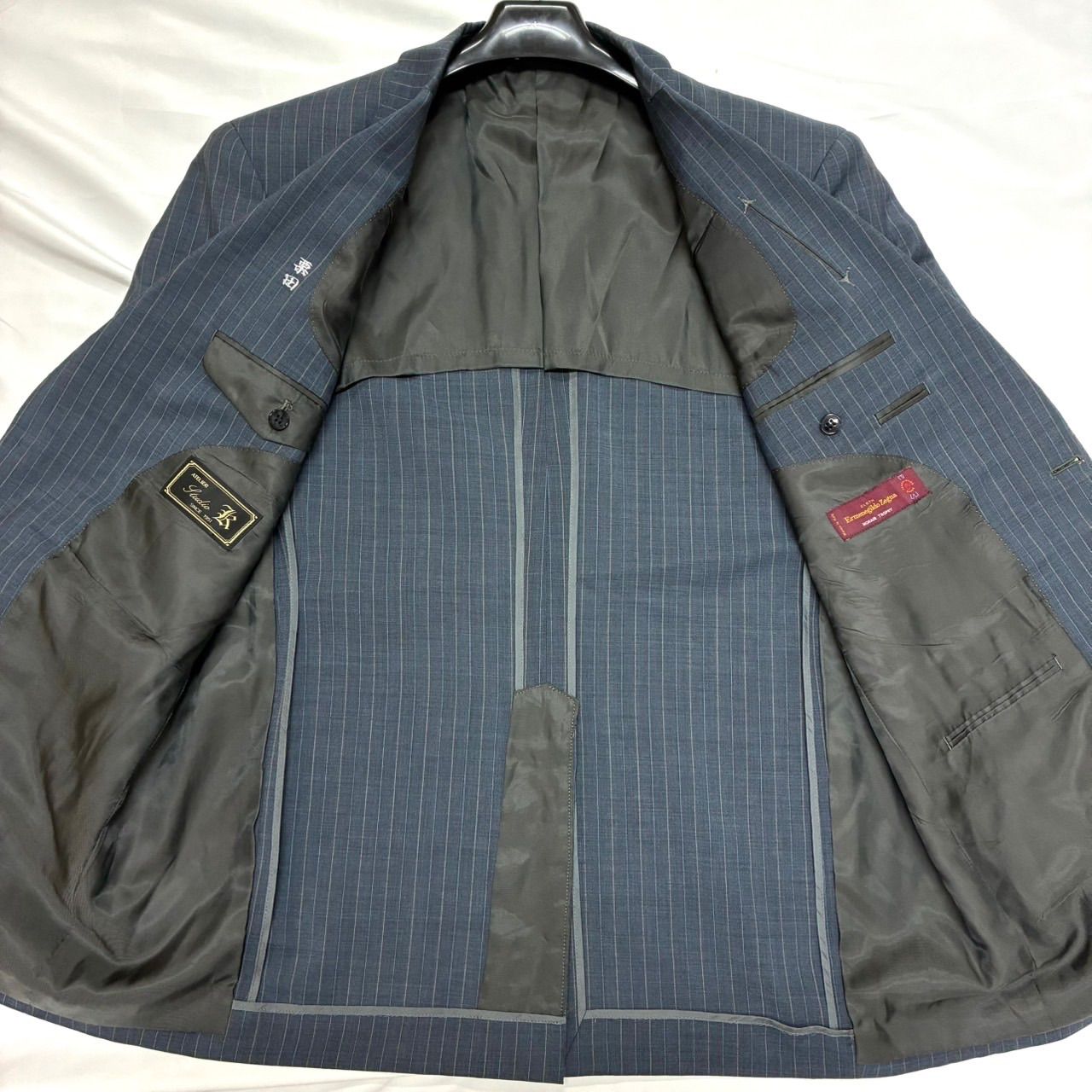 Ermenegildo Zegna ゼニア スーツ セットアップ L 紺 ストライプ