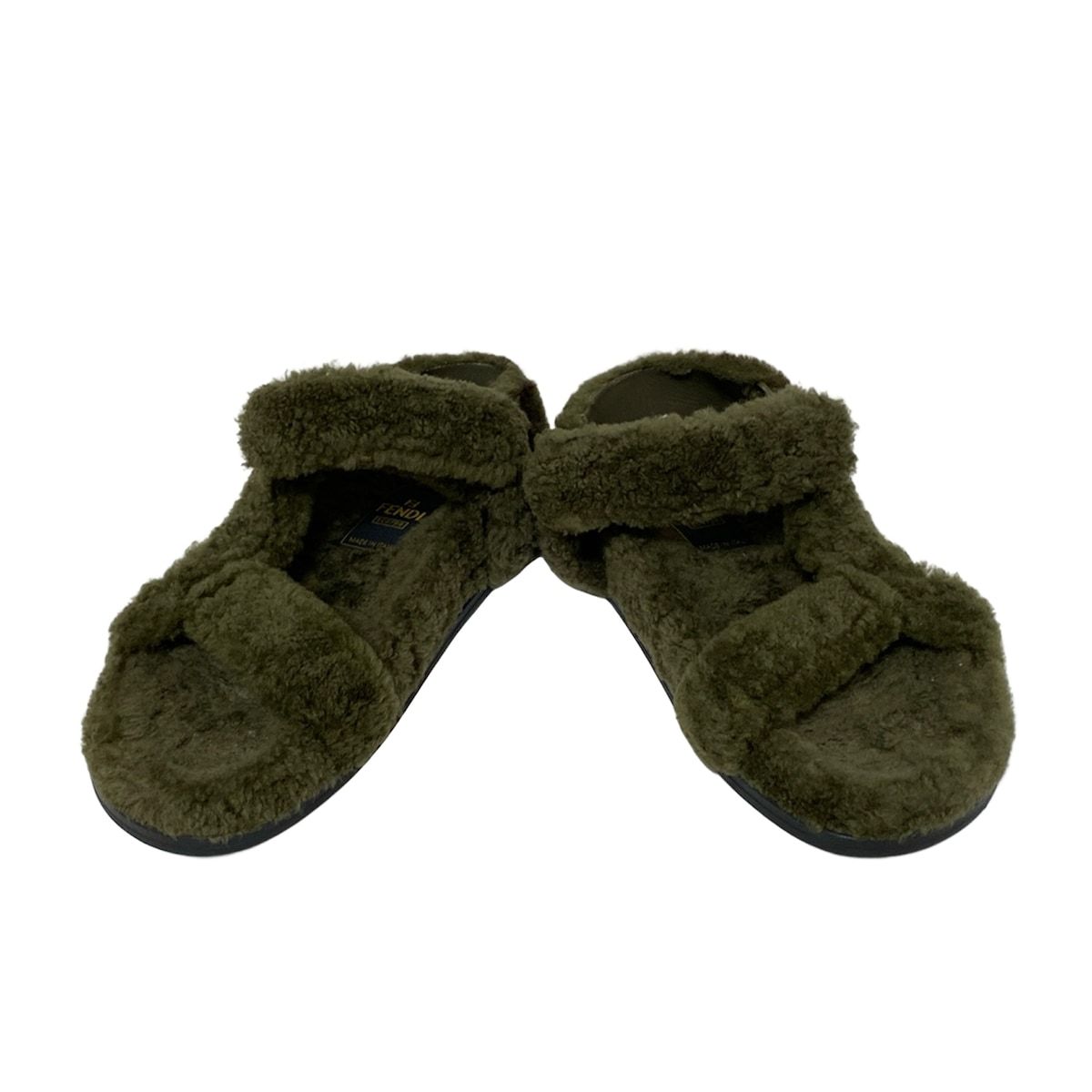 FENDI フェンディ サンダル 36 レディース - カーキ