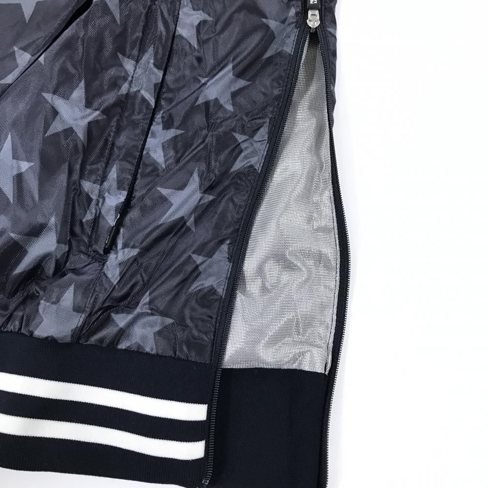 美品】パーリーゲイツ スニード ネイビー×グレー 星総柄 蓄熱裏地