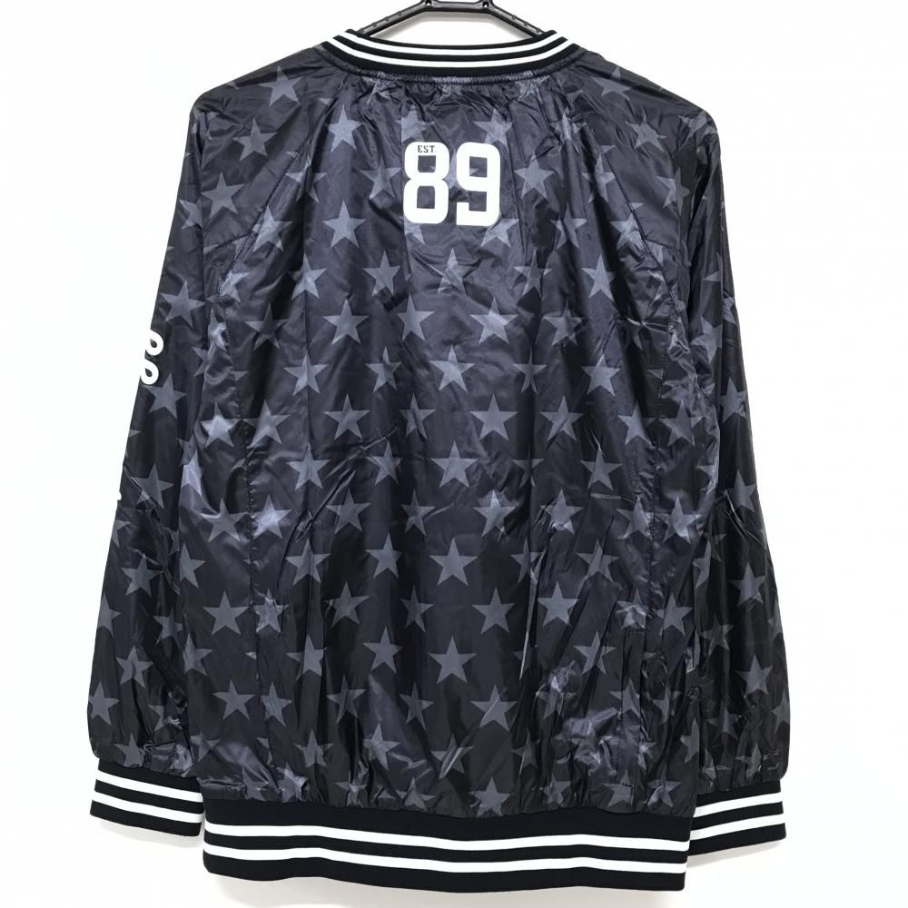 美品】パーリーゲイツ スニード ネイビー×グレー 星総柄 蓄熱裏地