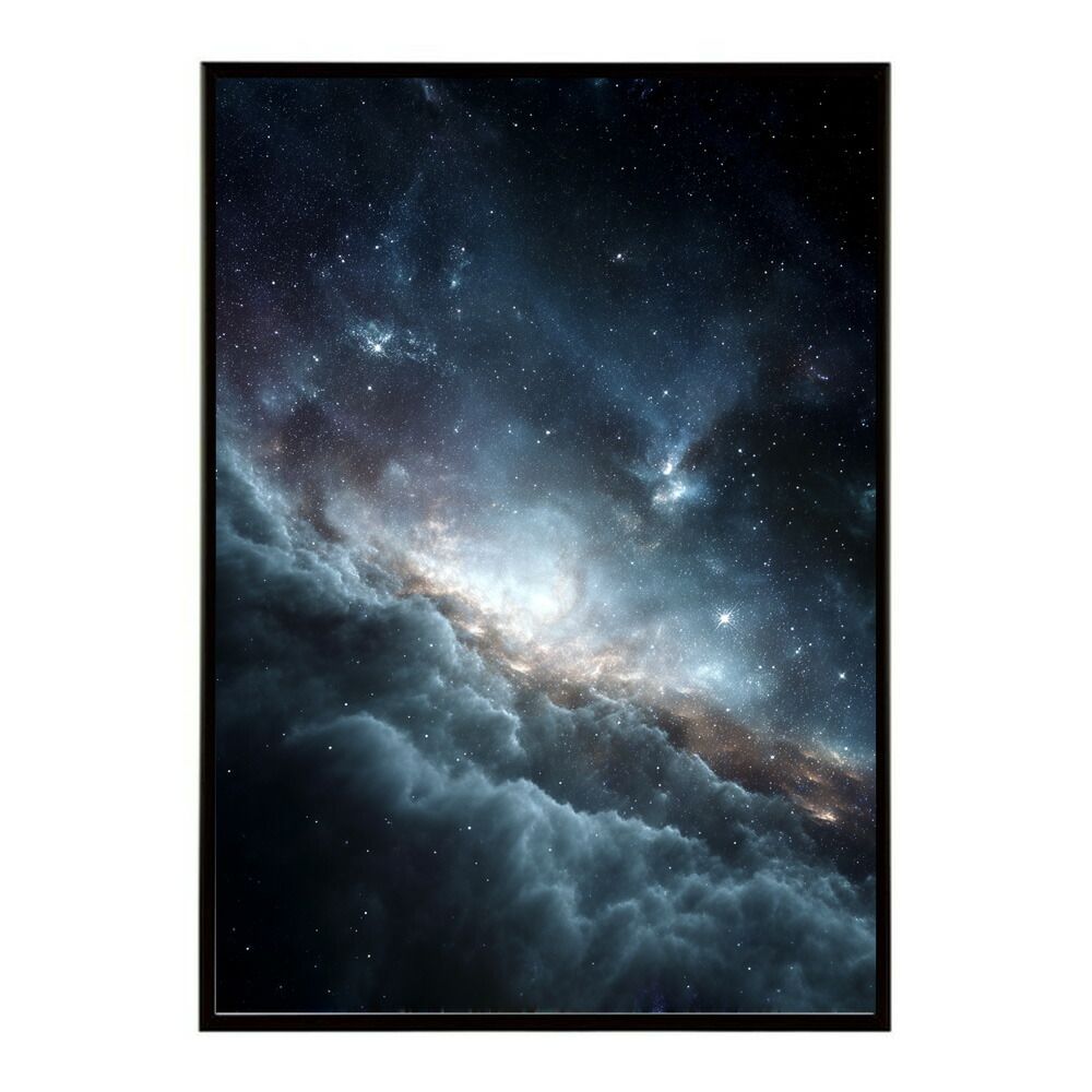 A 約84 x 119 cm lm-poster-536 フレーム付き 宇宙 ポスター 銀河 惑星 星 星空 アートプリント 北欧風 壁掛け モダン リビング 玄関 寝室 子供部屋