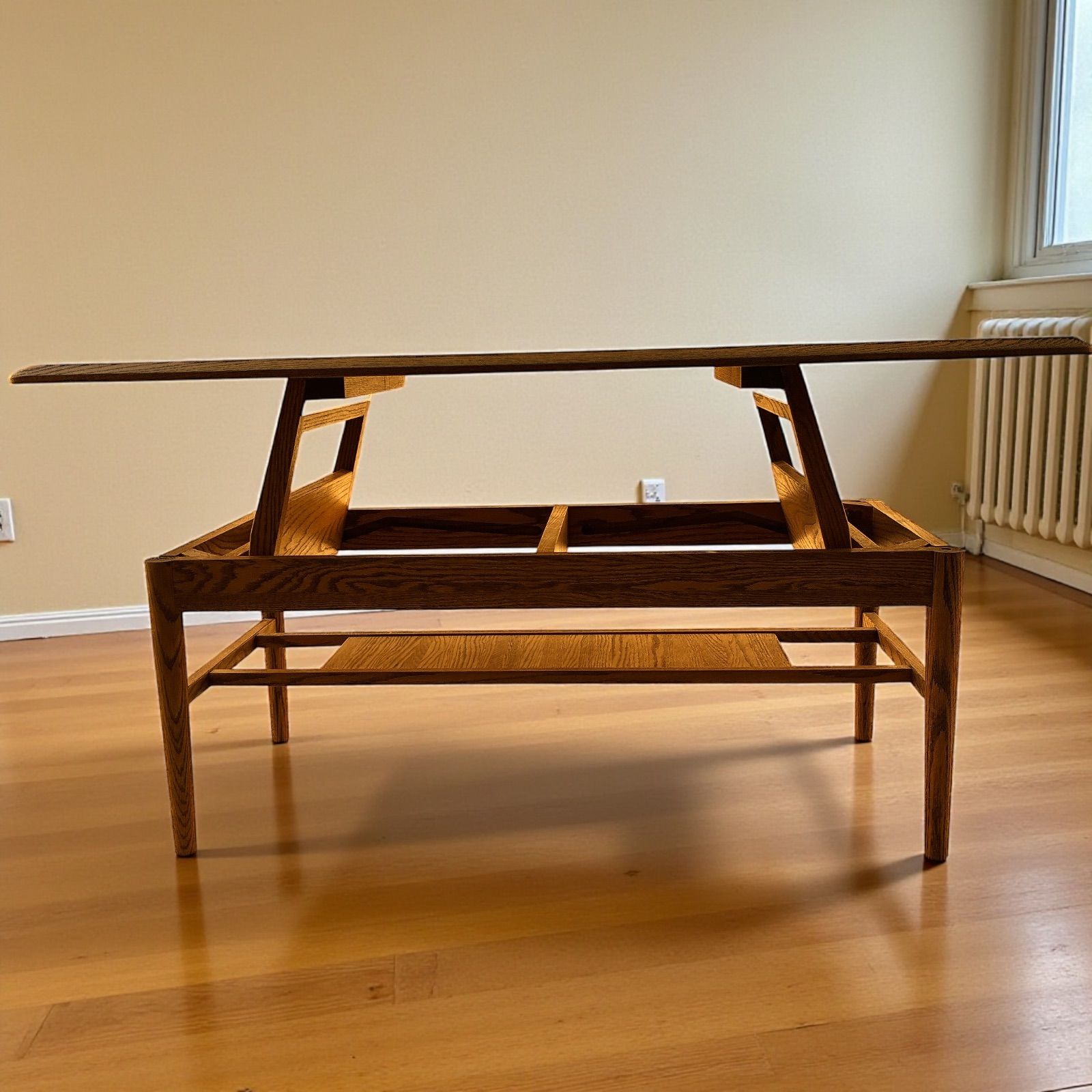 モモナチュラル　momonatural　昇降 ダイニングテーブル MOMO NATURAL モモナチュラル ダイニングテーブル 昇降式 - メルカリ