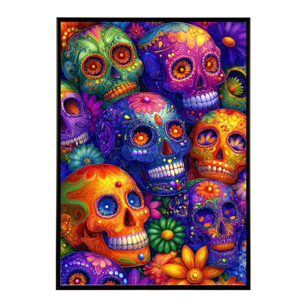 メキシカンスカル ポスター ストア 【B2サイズ（約51x73cm）】【lm-poster-5134】【フレーム付き