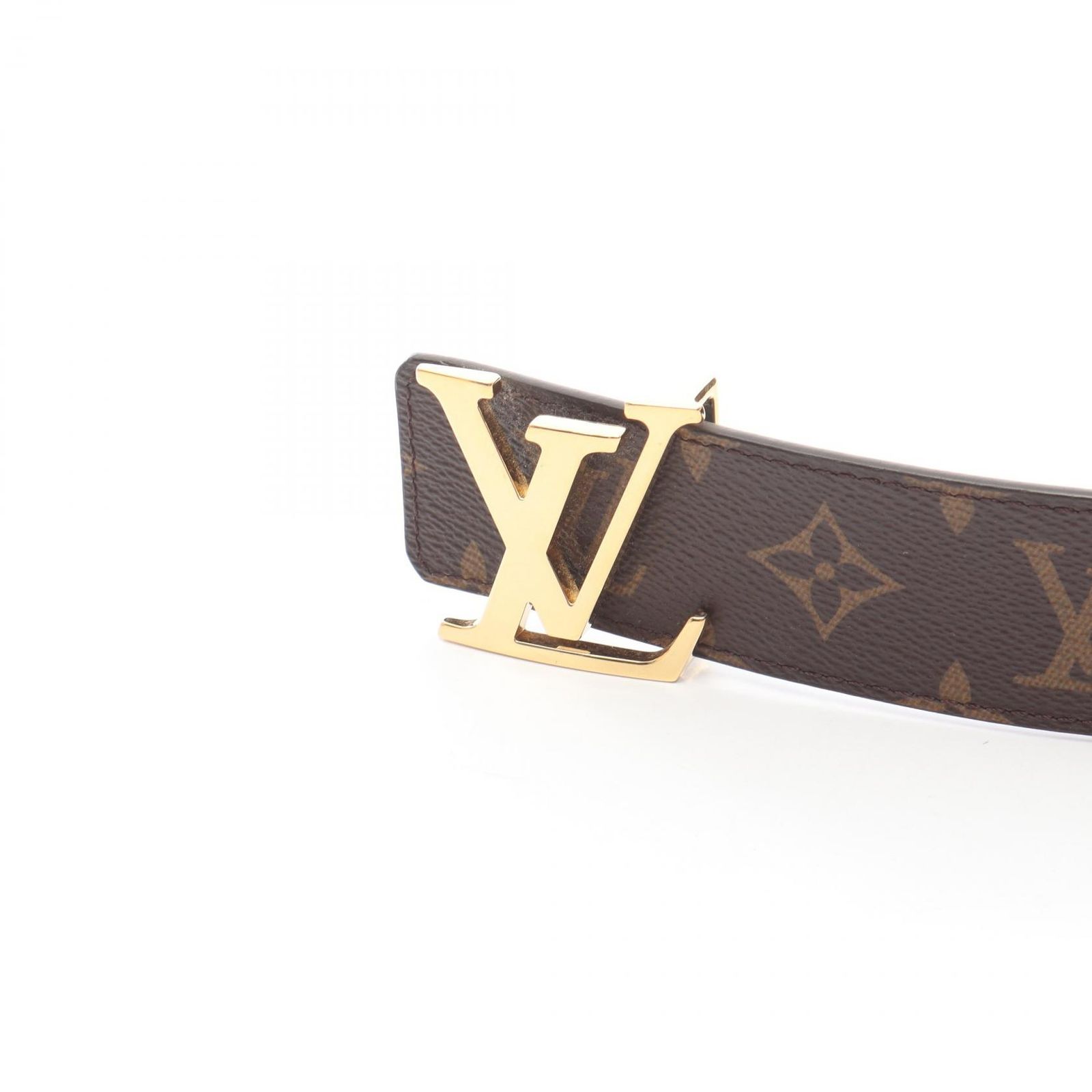 ルイ ヴィトン LOUIS VUITTON ベルト サンチュール LVイニシャル M 0566 レザー メンズ B