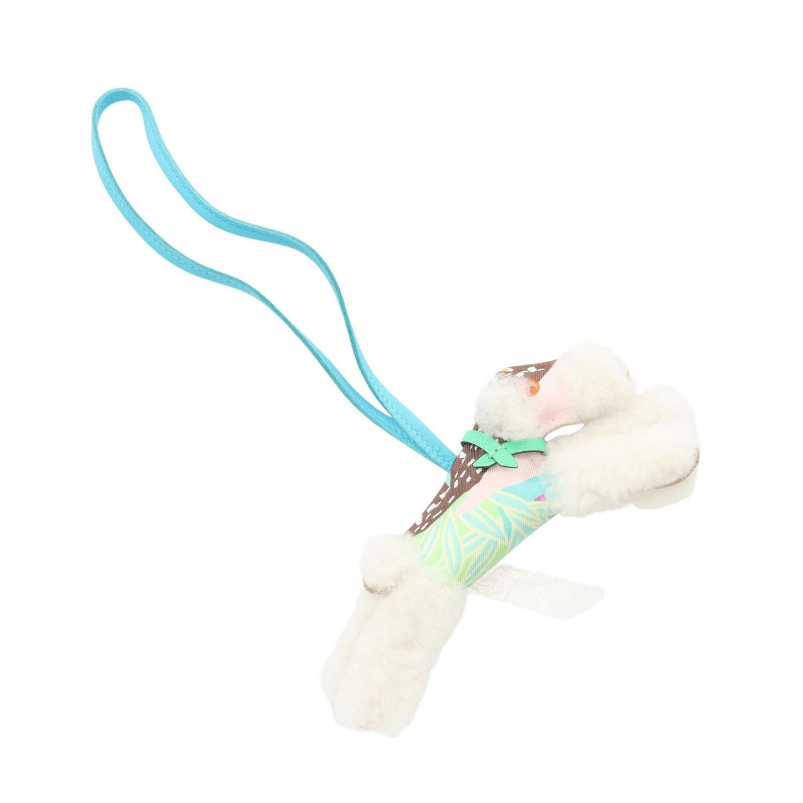 エルメス HERMES チャーム バディチャーム アロハ ブルーアズテック ヴェールコミック ムートン シルク マルチ