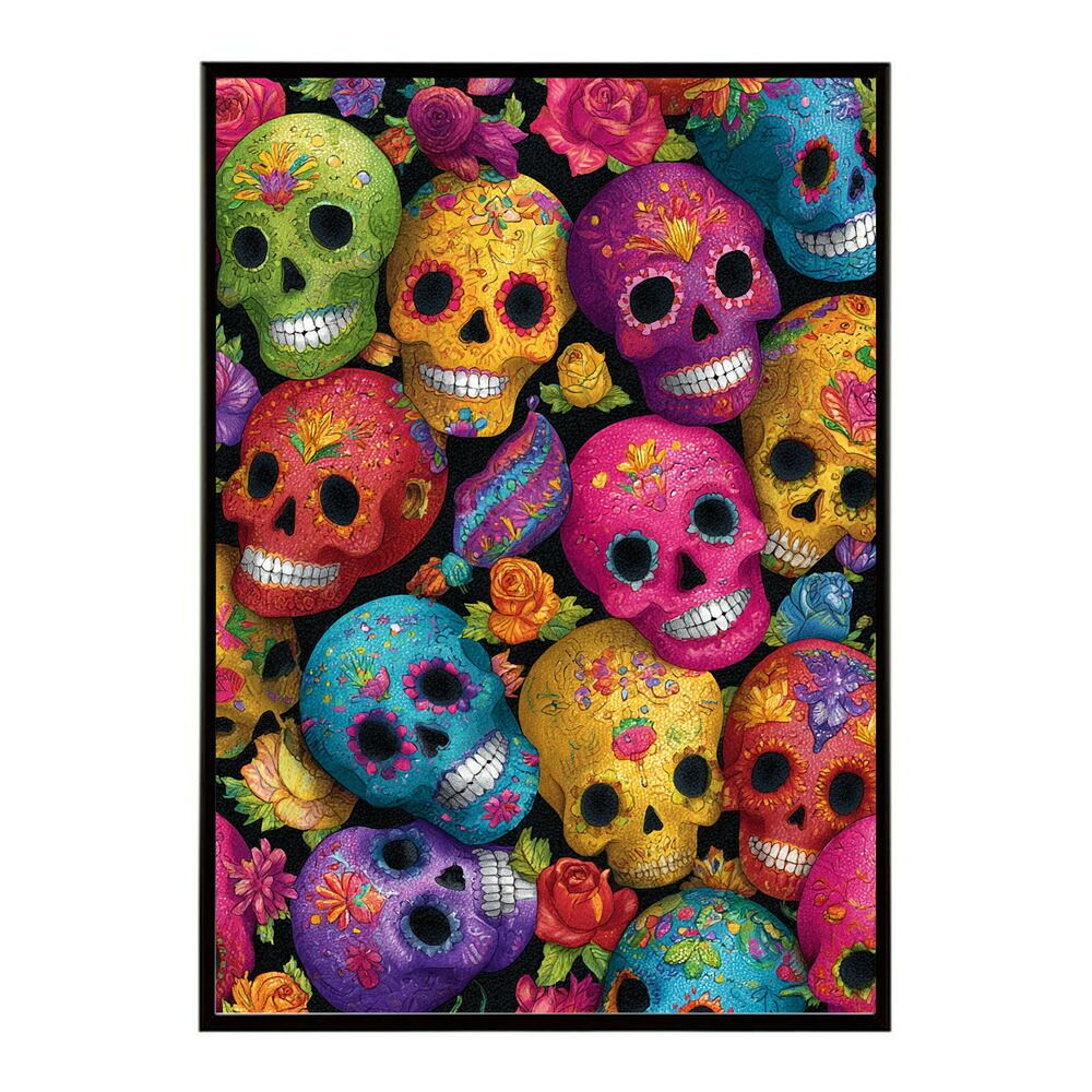 A1サイズ（約59x84cm）】【lm-poster-5494】【フレーム付き】ドクロ