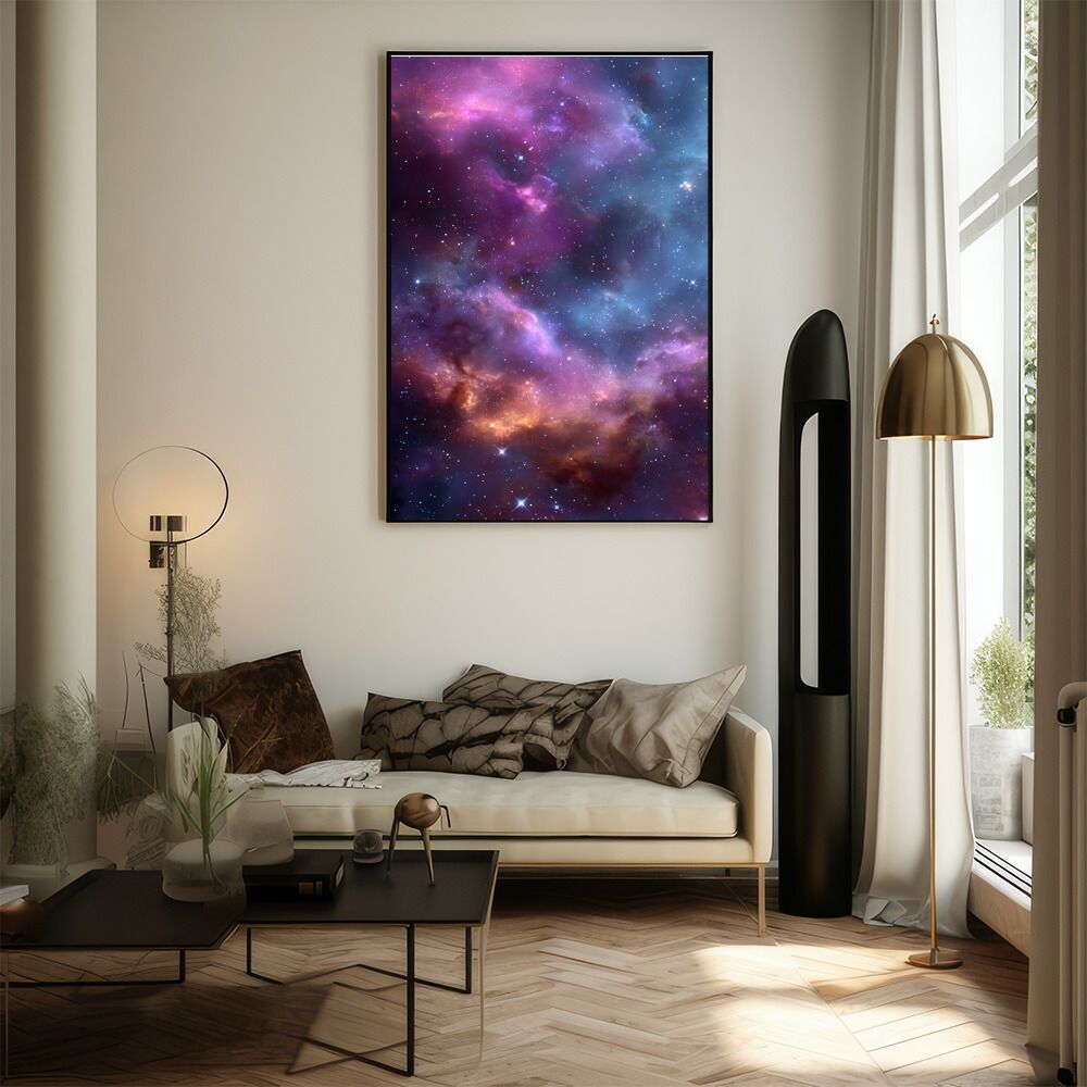 A2サイズ（約42x59cm）lm-poster-540フレーム付き宇宙 : ポスターの