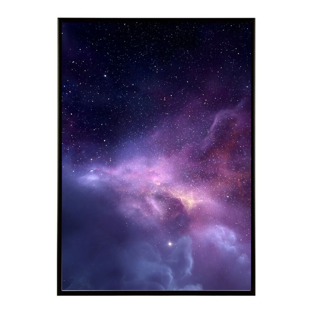 【A1サイズ（約59x84cm）】【lm-poster-541】【フレーム付き】宇宙 ポスター 銀河 惑星 星 星空 アートプリント 北欧風 壁掛け モダン リビング 玄関 寝室 子供部屋