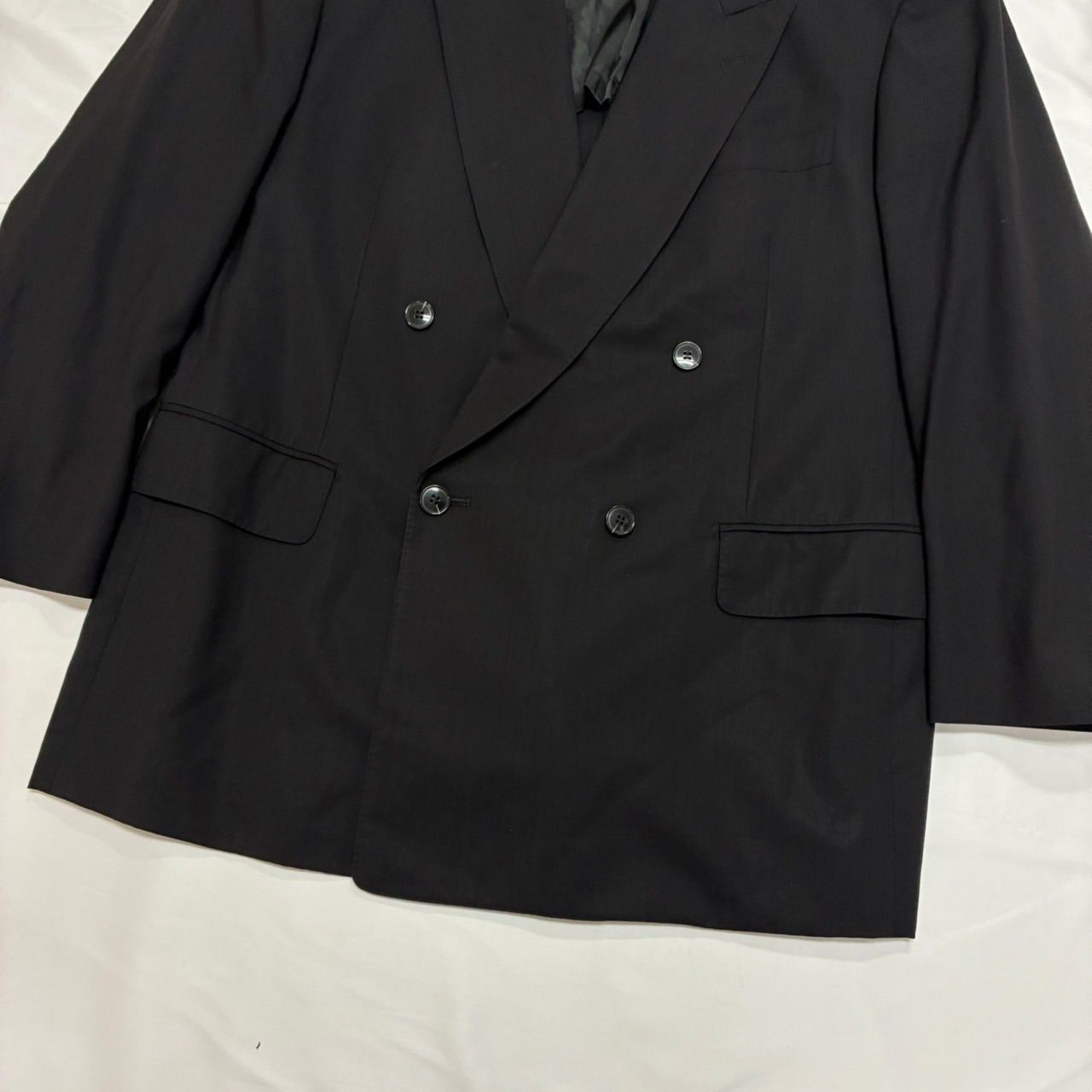 Ermenegildo Zegna テーラードジャケット ウール 50C 黒 blue-frost_ezjk06