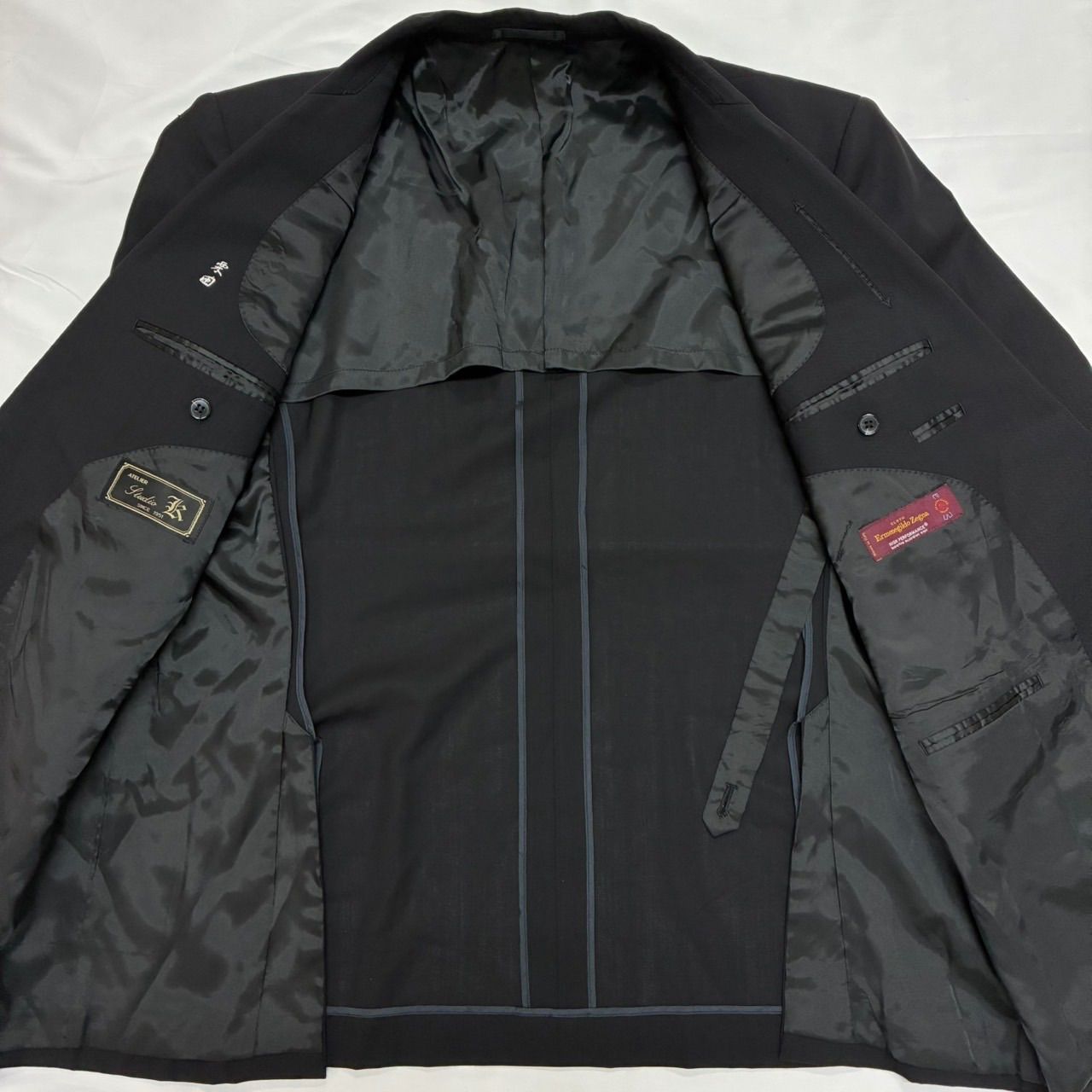 Ermenegildo Zegna テーラードジャケット ウール 50C 黒 DESIGNWORKS（デザインワークス） ジャケット テーラードジャケット