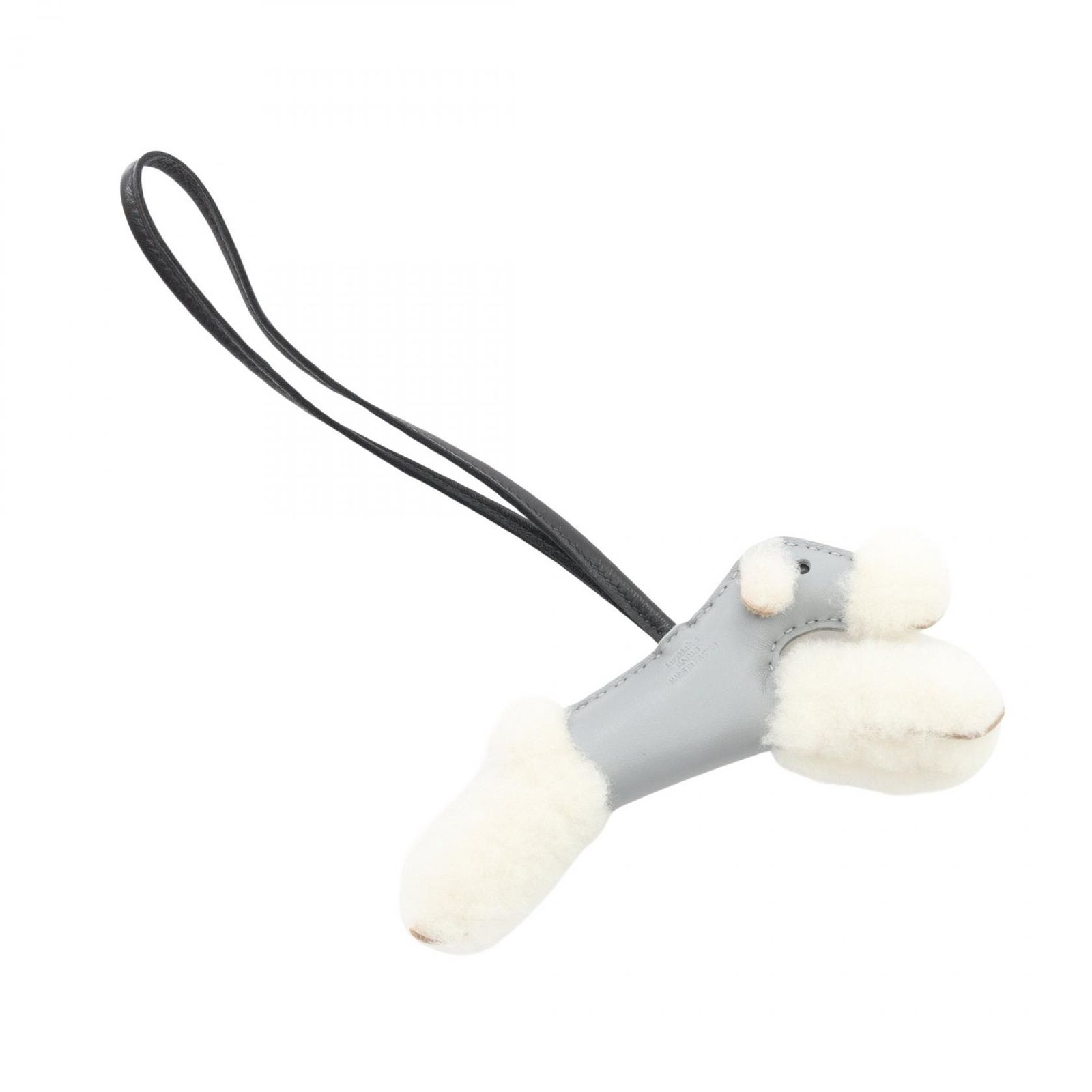 エルメス HERMES チャーム バディチャーム グリパンタン ブラック ムートン レディース