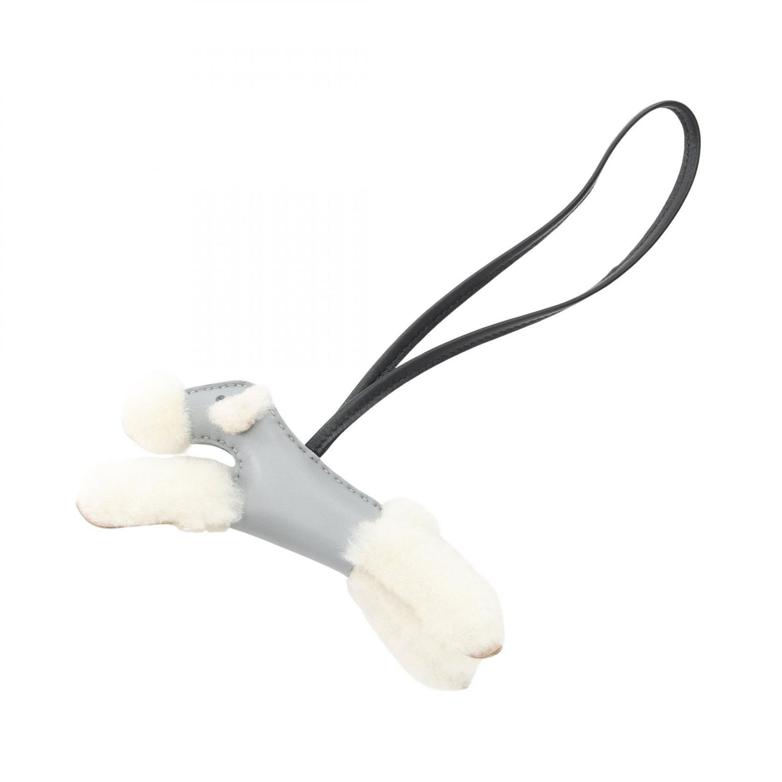 エルメス HERMES チャーム バディチャーム グリパンタン ブラック ムートン レディース