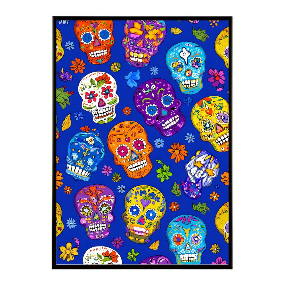 B1サイズ（約73x103cm）】【lm-poster-5435】【フレーム付き】ドクロ