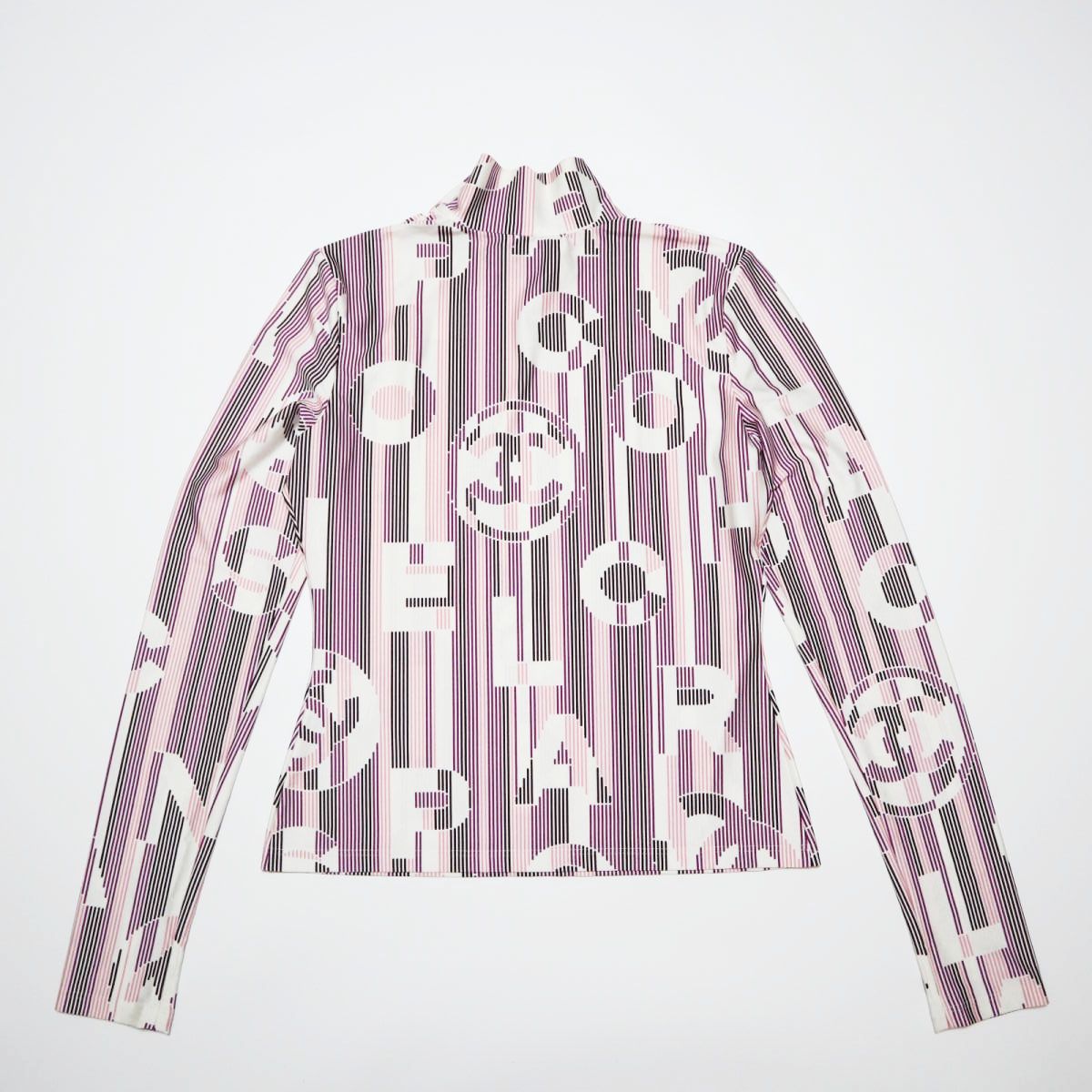  CHANEL シャネル ココマーク ココボタン ポリアミド ポリウレタン 長袖 ブラウス トップス 44 ピンク T 12-k 010 長袖 シャツ ブラウス