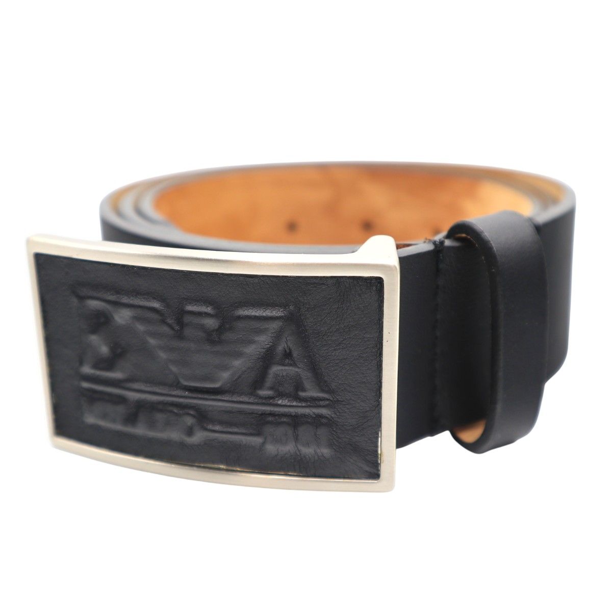 EMPORIO ARMANI エンポリオアルマーニ ロゴバックル レザーベルト 50 ブラック K 2512-k 060