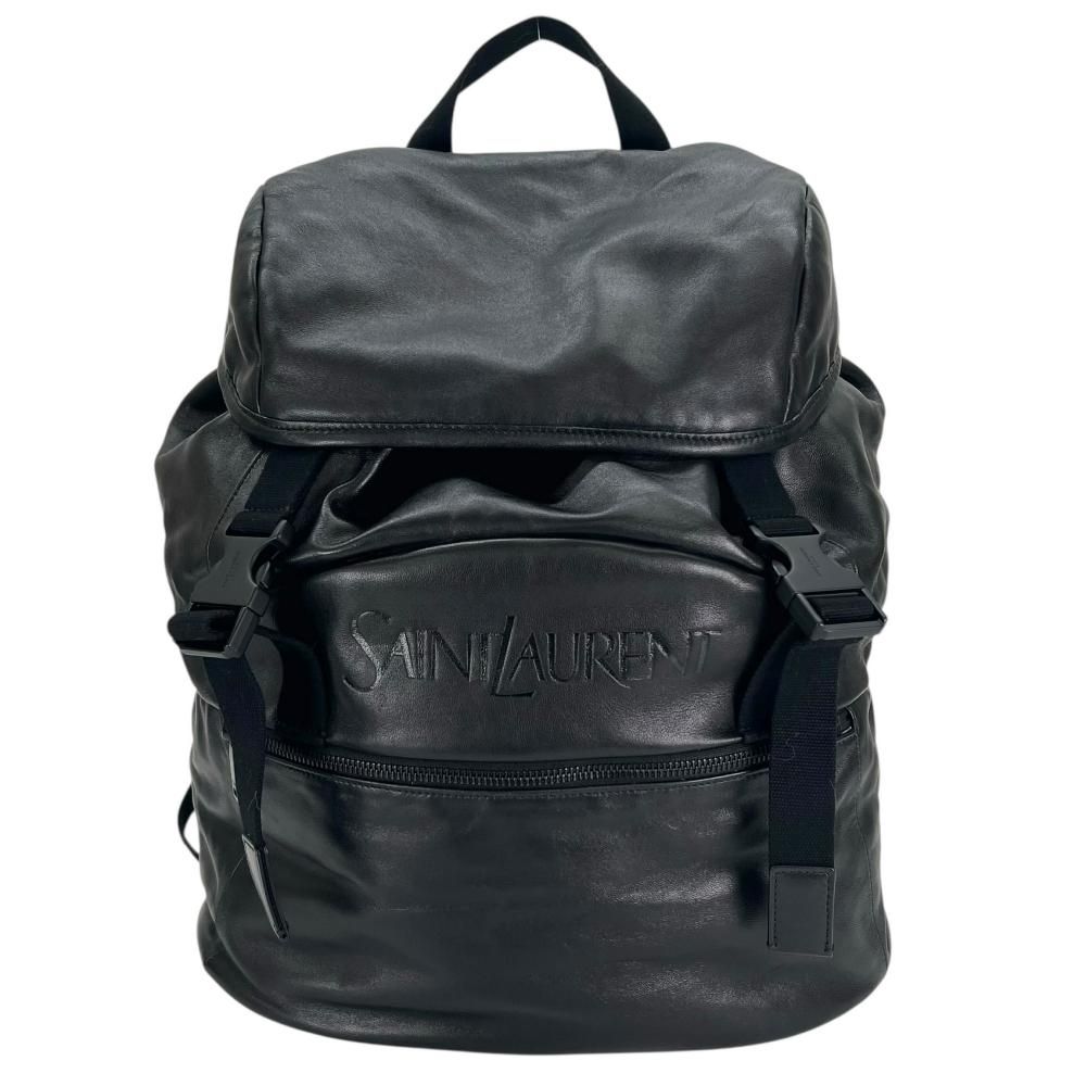 サンローランパリ リュック メンズ バックパック SAINT LAURENT PARIS レザー ナイロン ブラック 黒 ブラック金具 品