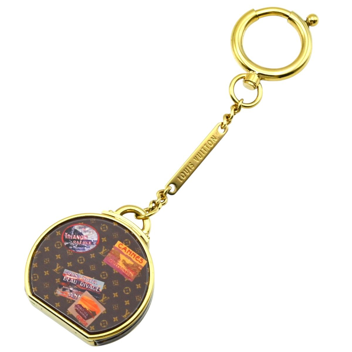 LOUIS VUITTON ルイヴィトン ポルトクレ ボワット シャポー モノグラム キーホルダー バッグチャーム M 62230 ゴールド ブラウン K 2512 042