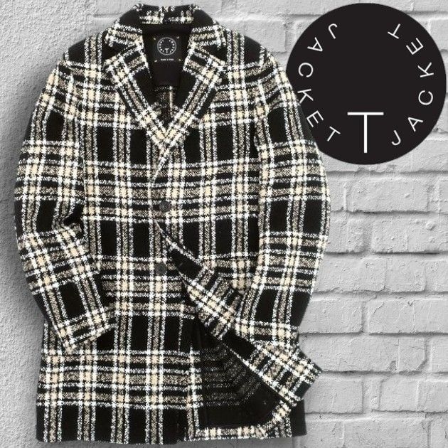 T JACKET ティージャケット イタリア製 SB COAT REGULAR FIT ウール混 ブークレ 段返り3 B シングルコート チェスターコート 定価8 4万 088 40517 k 03