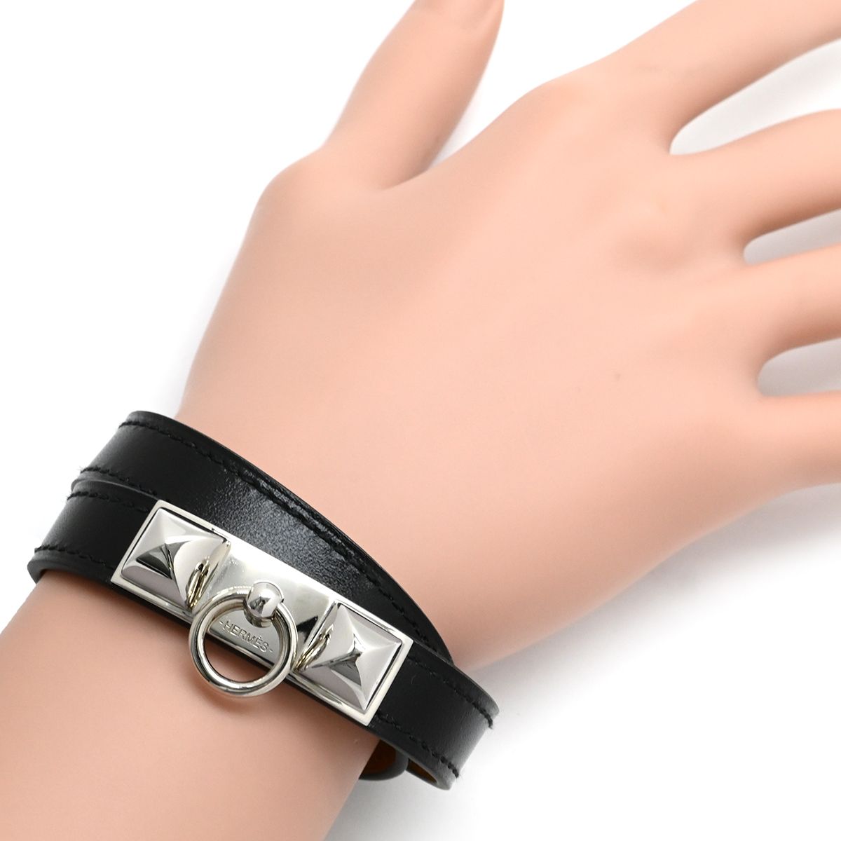 エルメス HERMES ブレスレット リヴァル ドゥブルトゥール レザー 