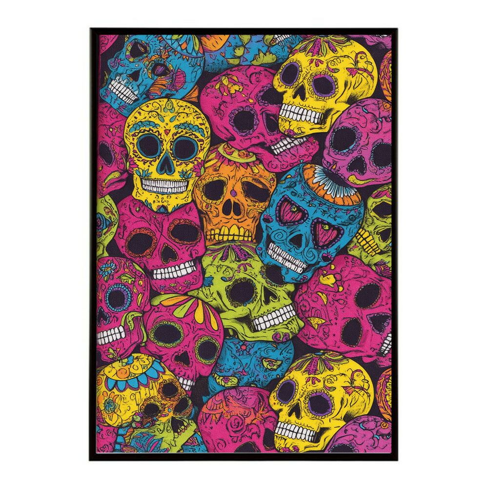 A4サイズ（約21x30cm）】【lm-poster-5454】【フレーム付き】ドクロ