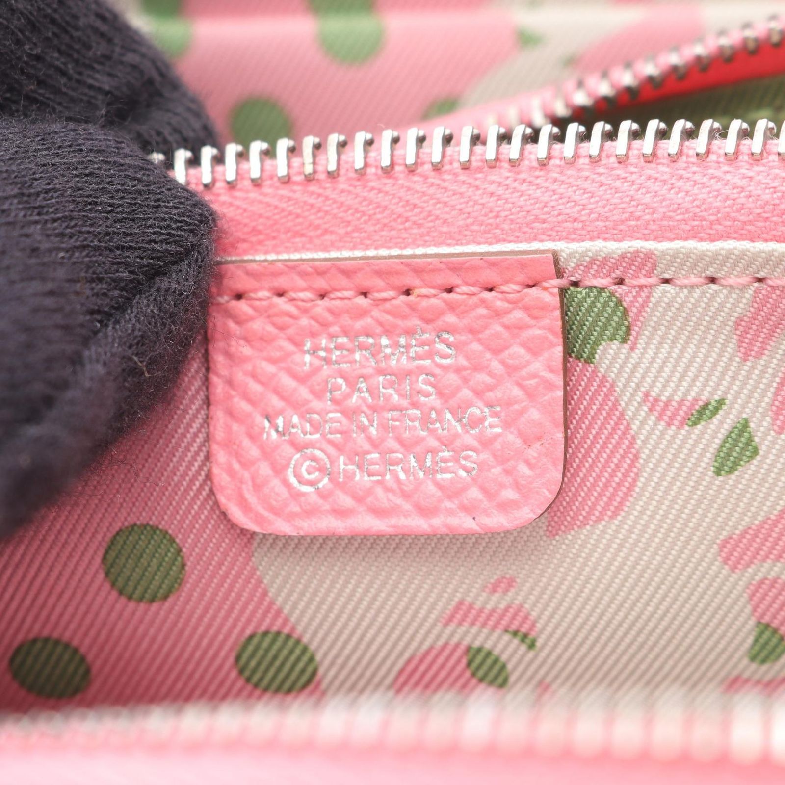 エルメス HERMES ラウンド財布 アザップコンパクト シルクイン ローズ