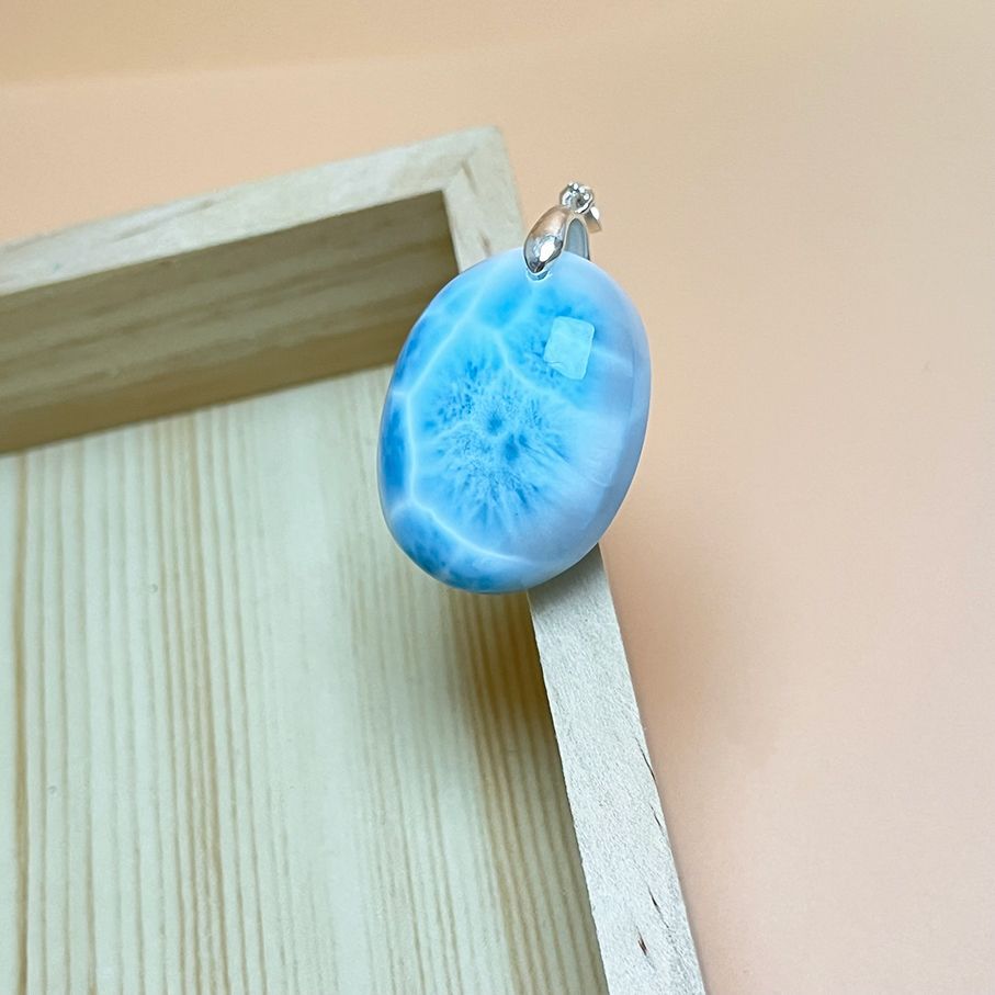  天然 100 Aラリマー ペンダント 天然石 約31.2 24.3 10.3 mm ZB 9879 その他 アクセサリー