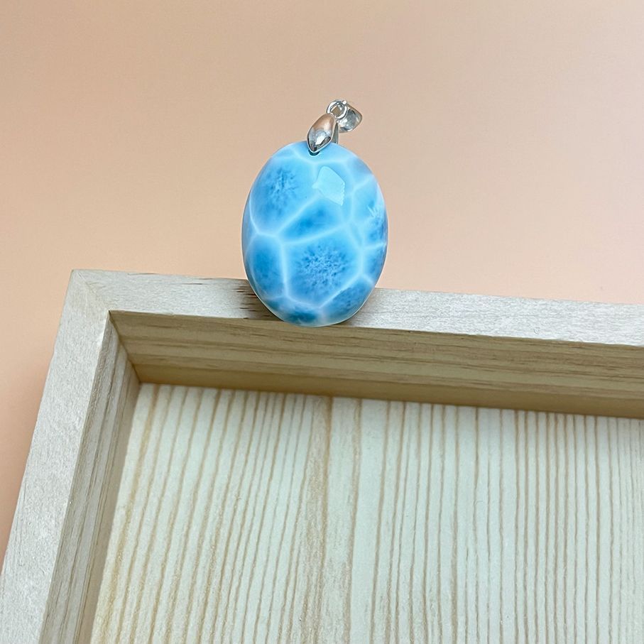 上 120 Aラリマー ペンダント 天然石 約27 8 21 11 mm ZB 9880