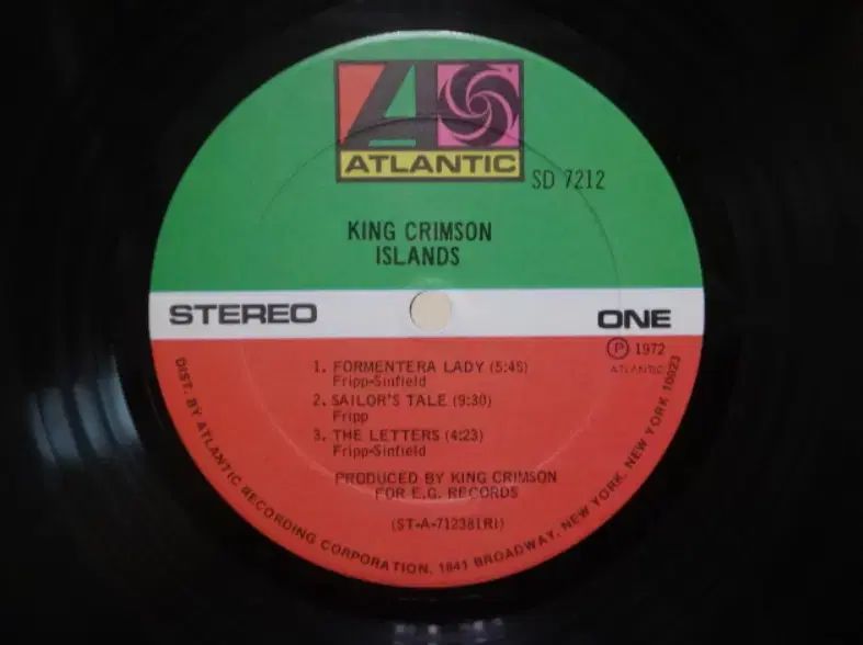 US LP King Crimson ー Islands 1972 年 早い
