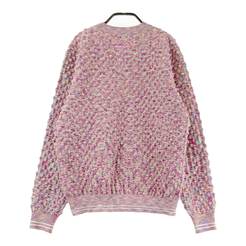 サイズ 1 PEARLY GATES パーリーゲイツ モデル 凹凸編み ニットセーター ピンク系 ゴルフウェア レディース ストスト