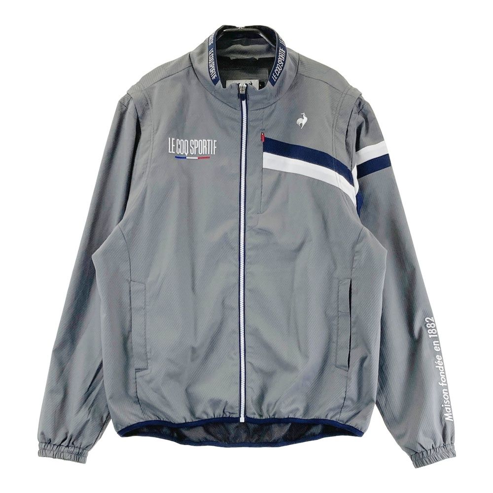 サイズ L LE COQ GOLF ルコックゴルフ モデル 裏メッシュ 2 WAY ジップジャケット グレー系 ゴルフウェア メンズ ストスト