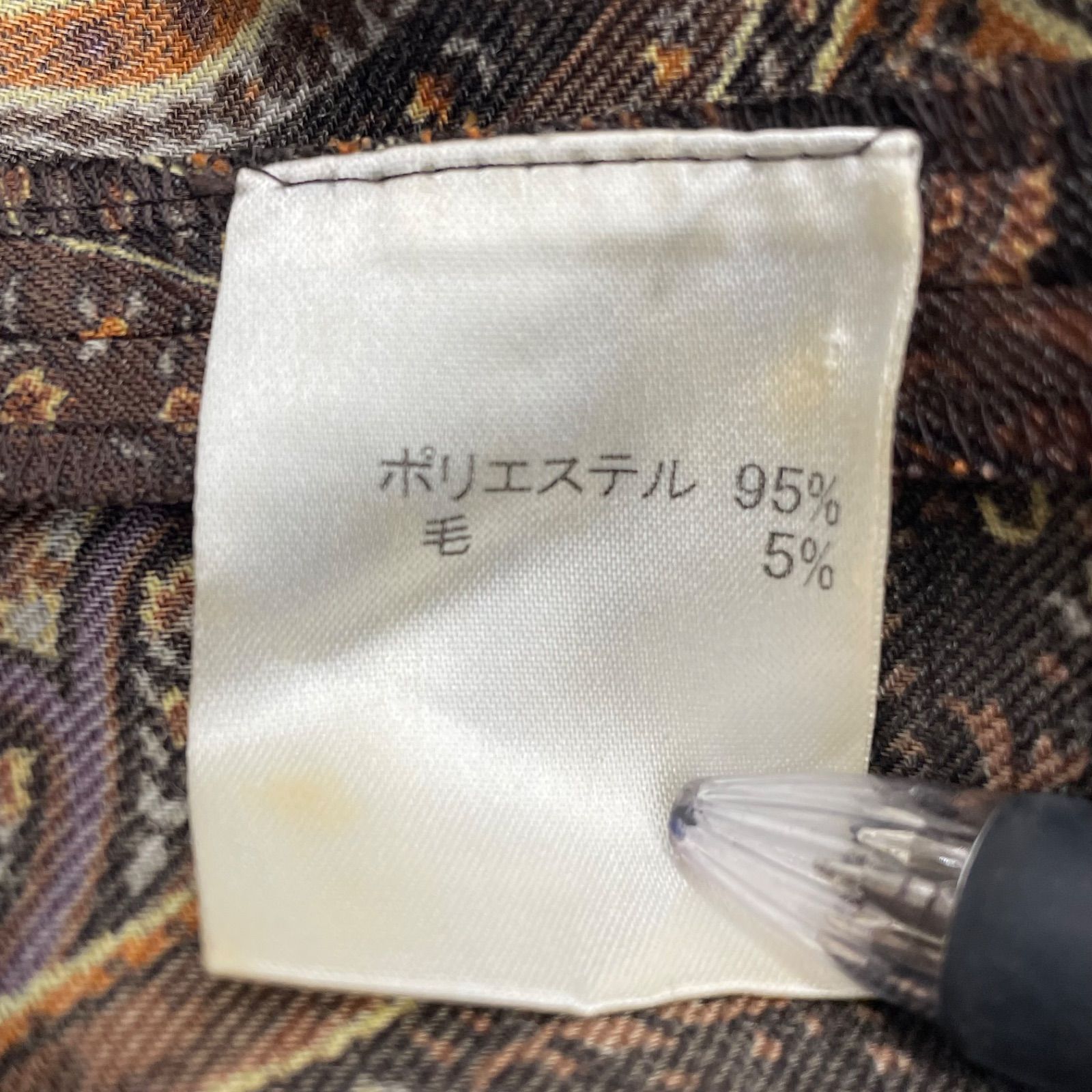 Leilian レリアン シアーブラウス 長袖 ペイズリー柄 日本製 9号 