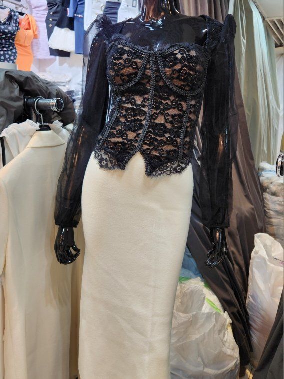 レースセットアップシースルーセットアップ パーティー集まりセットアップ7080カラオケドレスキャバドレスルームドレスゲストルック