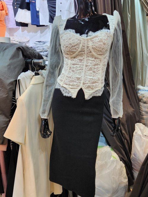 レースセットアップシースルーセットアップ パーティー集まりセットアップ7080カラオケドレスキャバドレスルームドレスゲストルック