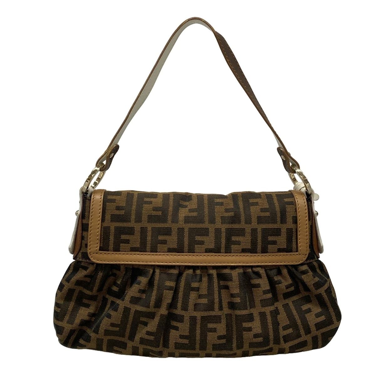 FENDI■フェンディ ズッカ柄 シェフバッグ ハンドバッグ キャンバス レザー FENDI□フェンディ ズッカ柄 シェフバッグ ハンドバッグ キャンバス