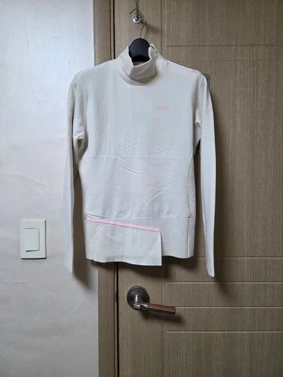 Titleist タイトリスト ゴルフ レディース 防風 斜めボーダー ハーフジップ ニット S