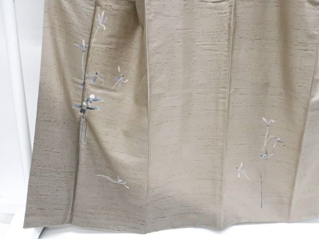 京松 付下げ 紬地 落款入り 暈し 正絹 着物 身丈約164 cm 裄丈約63.5 kyo 7 z 12-1449