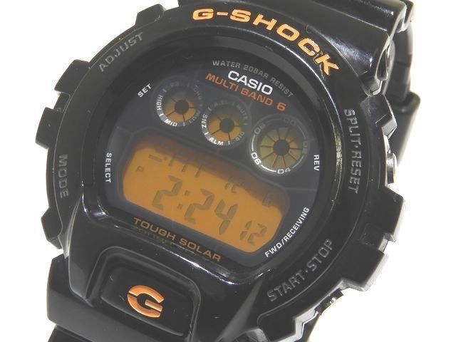 稼働品 CASIO カシオ G SHOCK メンズ デジタル時計 GW 6900 B ブラック オレンジ SS 樹脂 ジーショック 7 L