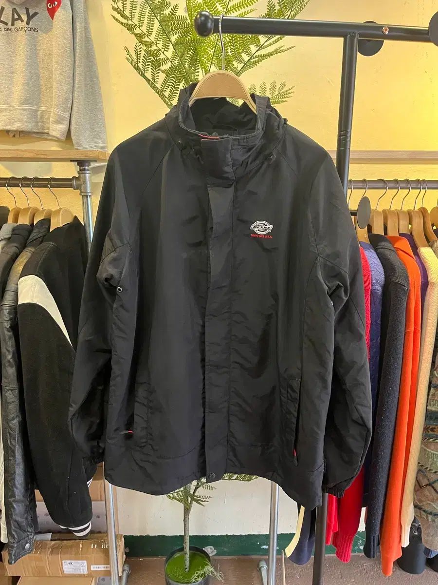 ディッキーズ サイド ポケット ウィンドブレーカー ブラック #csz1