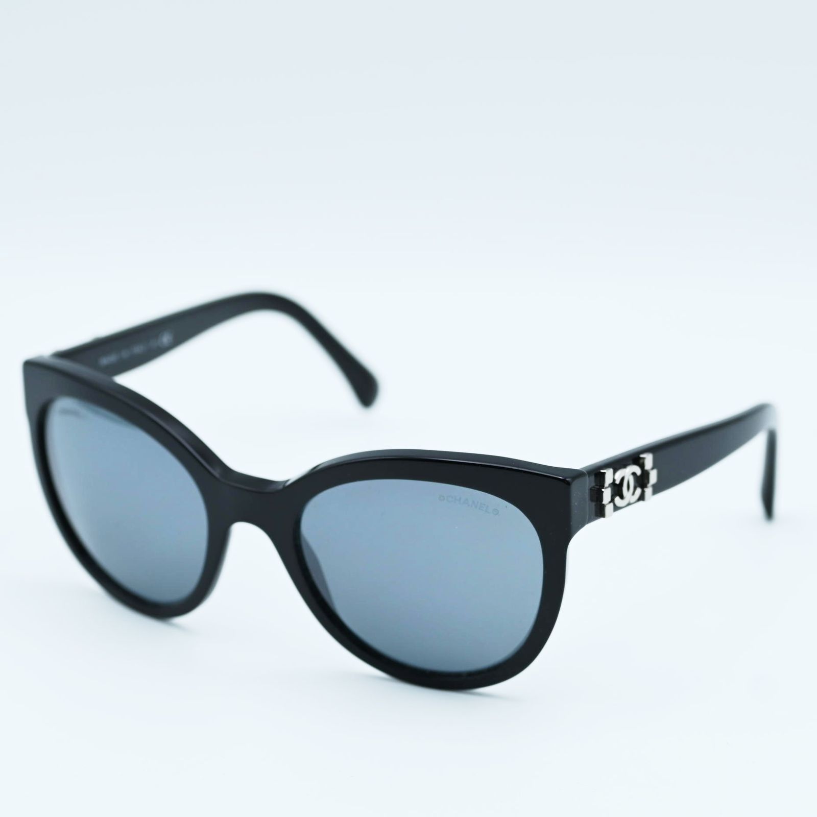 美品　シャネル　サングラス　ココマーク　セルフレーム　マットブラック CHANEL（シャネル） 未使用 眼鏡 サングラス ココマーク デモレンズ